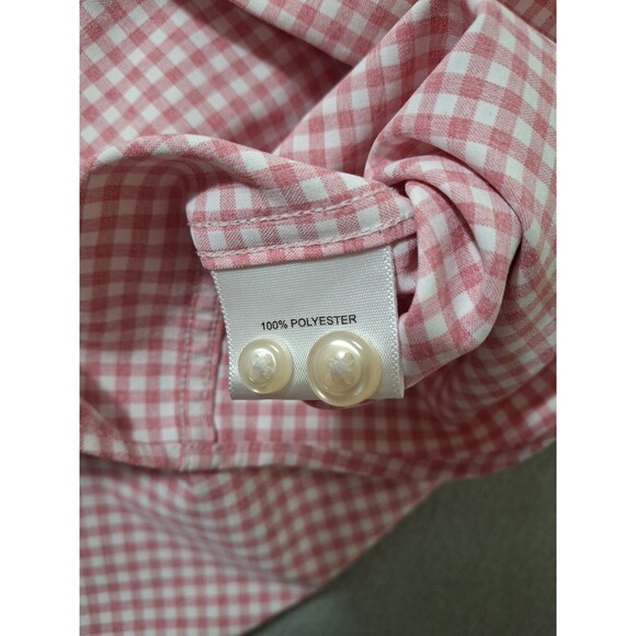Peter Millar Crown Sport Willie Performance Sport Shirt Pink Gingham Plaid XXL - Picture 4 of 7